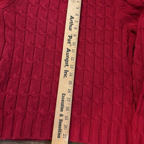 Gap Women's Cable Knit Red Sweater Stretch Fabric Size S - Picture 5 of 5